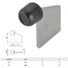 COMBI 381P KAPUÜTKÖZŐ HEGESZHETŐ+BET. HG. 50*90mm  