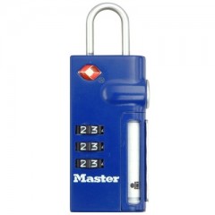 MASTERLOCK 4693EURDBLU LAKAT SZÁMKOMBINÁCIÓS 30mm KÉK - AZONOSÍTÓ CÍMKÉVEL  