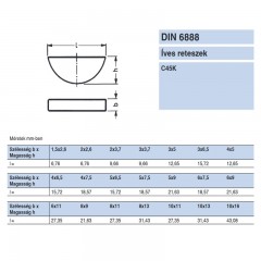 RETESZ ÍVES 03*5(12,65HOSSZ) DIN 6888A SIKLÓRETESZ IMPORT PÁNTOK