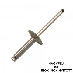 HÚZÓSZEGECS NYITOTT 4.0*08 FGF DIN 7337A NAGYFEJŰ INOX-INOX ISL PÁNTOK