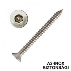 BIZT.LEMEZCSAVAR D4.8*32 DIN 7982 A2 SFTORX-CSAPOS INOX EGYEDI KULCSNYÍLÁSÚ 