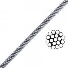 SODRONYKÖTÉL D1.0 T1*19 DIN 3053 HG. SZE:0.94KN VÁGOTT IMPORT KÖTÉL-ZSINÓR-ZSINEG-HEVEDER